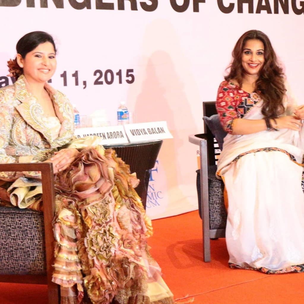 With Vidya Balan at Women Economic Forum